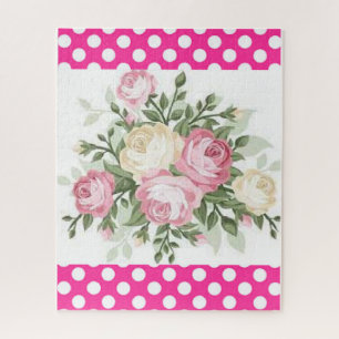 Puzzles Pois Rose, Fleurs Floral