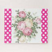 Puzzles Pois Rose, Fleurs Floral (Horizontal)