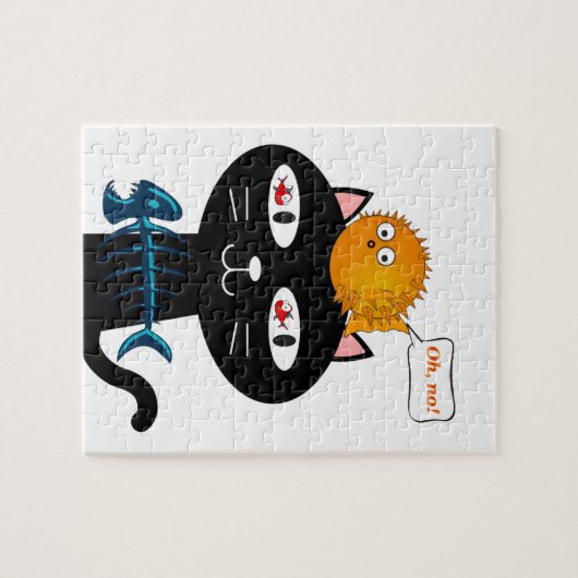 Puzzles Poisson Chat Noir (Horizontal)