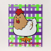 Puzzles Poulet Vert pourpre Plaid (Vertical)
