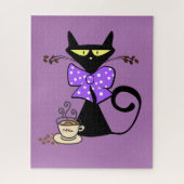 Puzzles Purple Cat Bow Café (Vertical)