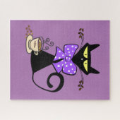 Puzzles Purple Cat Bow Café (Horizontal)