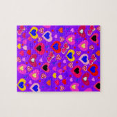 Puzzles Purple Coeurs colorés (Horizontal)