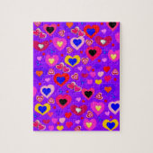 Puzzles Purple Coeurs colorés (Vertical)