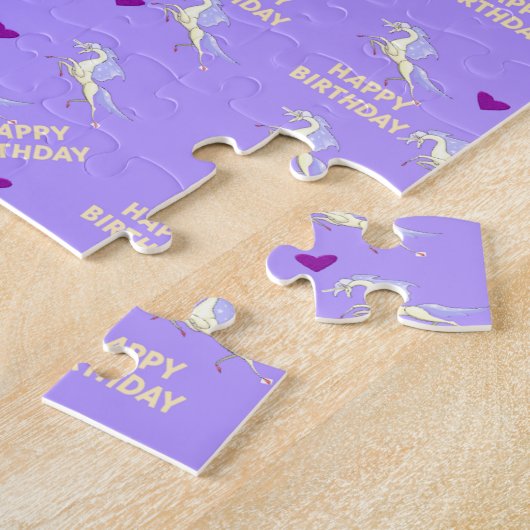 Puzzles Purple Unicorn Joyeux anniversaire (Côté)
