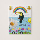 Puzzles Rainbow Parrots Rabbits Sun Floral (Vertical)