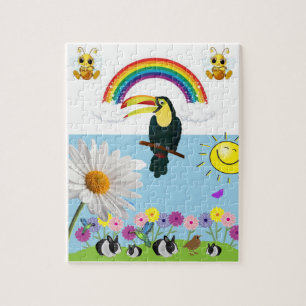 Puzzles Rainbow Rabbit Bumblebee Sun