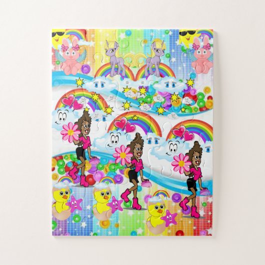 Puzzles Rainbows African Girl (Vertical)