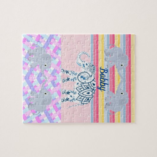 Puzzles Rayures d'éléphant (Horizontal)