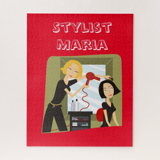Puzzles Red Beauty Salon Styliste (Vertical)