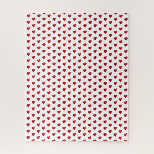 Puzzles Red Hearts Happy Valentine's Day Legpuzzel (Verticaal)