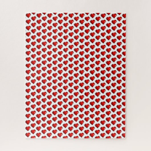 Puzzles Red Hearts Happy Valentine's Day Legpuzzel (Verticaal)