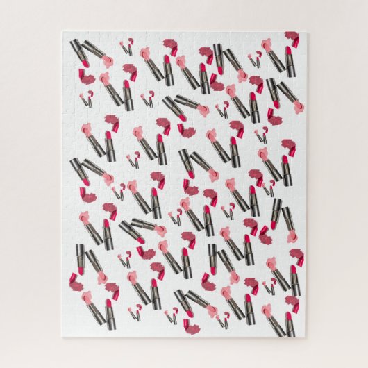Puzzles Red Lipstick Makeup Legpuzzel (Verticaal)