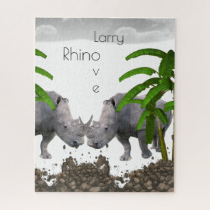 Puzzles Rhinoceros Love Legpuzzel