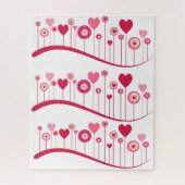 Puzzles Rose Red Hearts Heureuse Sainte-Valentin (Vertical)