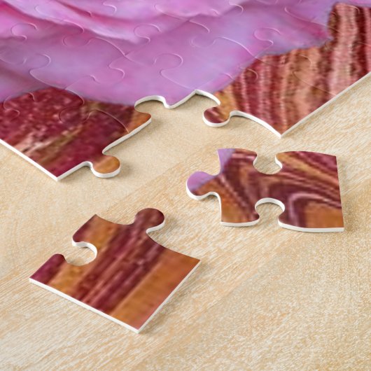 Puzzles Rose Rose Floral Chevaux (Côté)