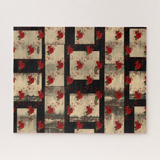Puzzles Rose rouge (Horizontal)