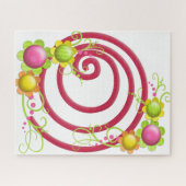 Puzzles Rouge & Blanc Fleurs Florales Fleurs Flori (Horizontal)