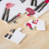 Puzzles Rouge Lipstick maquillage (Côté)