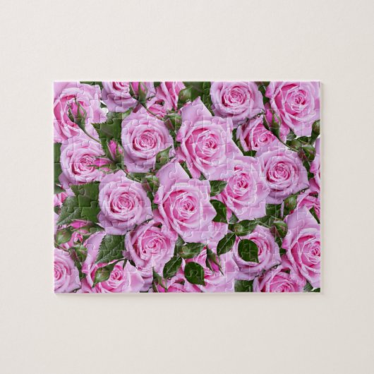 Puzzles roze rozen Floral Legpuzzel (Horizontaal)