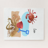 Puzzles Sand Crab Octopus Legpuzzel (Horizontaal)