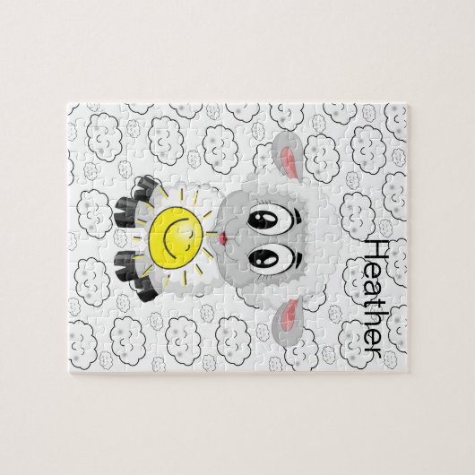 Puzzles Sheep Clouds Sun Legpuzzel (Horizontaal)