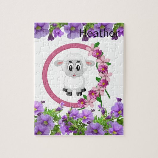 Puzzles Sheep Floral Legpuzzel (Verticaal)