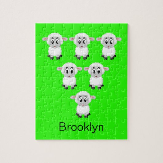 Puzzles Sheep Green Legpuzzel (Verticaal)