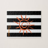 Puzzles Soleil en bande blanche et noire (Horizontal)