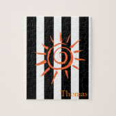 Puzzles Soleil en bande blanche et noire (Vertical)