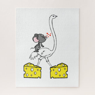 Puzzles Souris Fromage Autruche