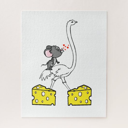 Puzzles Souris Fromage Autruche (Vertical)