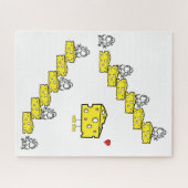 Puzzles Souris Fromage Cheesy Love Coeur (Horizontal)