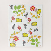 Puzzles Souris Fromage Floral (Vertical)