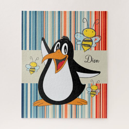 Puzzles Stripe Penguin Bumblebee (Vertical)