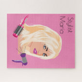 Puzzles Stylist Blow dyer Pinceau rose (Horizontal)