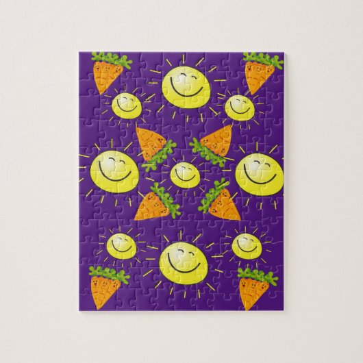 Puzzles Sun Carrots Paars Legpuzzel (Verticaal)