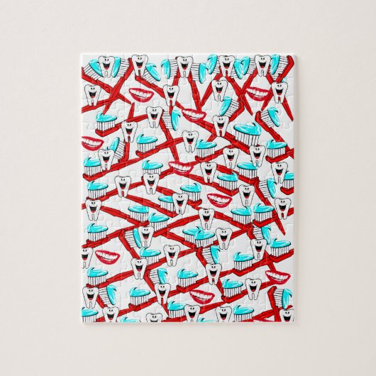 Puzzles Teeth Toothborstel Legpuzzel (Verticaal)