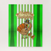 Puzzles Thanksgiving Turkey Green Fall (Vertical)