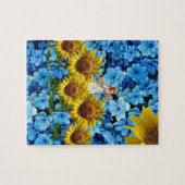 Puzzles Tournesol Fée Bleu Floral (Horizontal)