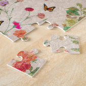 Puzzles Tulipe rose papillon floral (Côté)