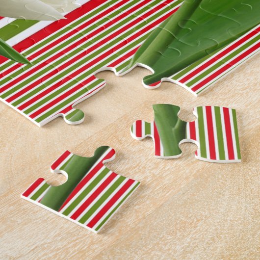 Puzzles Tulipes blanches Blancs rouges et blancs (Côté)