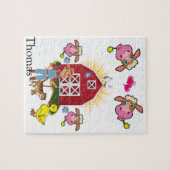 Puzzles Vache Ferme Agriturismo Maison Jaune Chick (Horizontal)