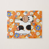 Puzzles Vache Orange Chevron Blue Stars (Horizontal)