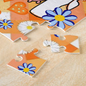 Puzzles Vache Orange Chevron Blue Stars (Côté)