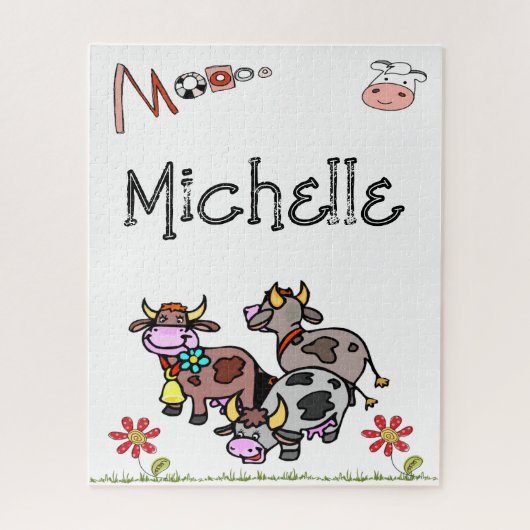 Puzzles Vaches Moo Floral (Vertical)
