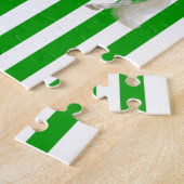 Puzzles Vert et Blanc Bande blanche Cheval blanc (Côté)