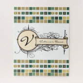 Puzzles Victoriaans Beige Green Legpuzzel (Verticaal)