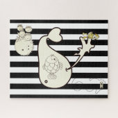 Puzzles Whales Black & White Stripes Legpuzzel (Horizontaal)