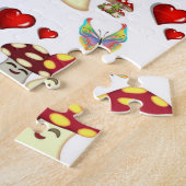 Puzzles White Angel Mushrooms Butterfly Legpuzzel (Zijkant)